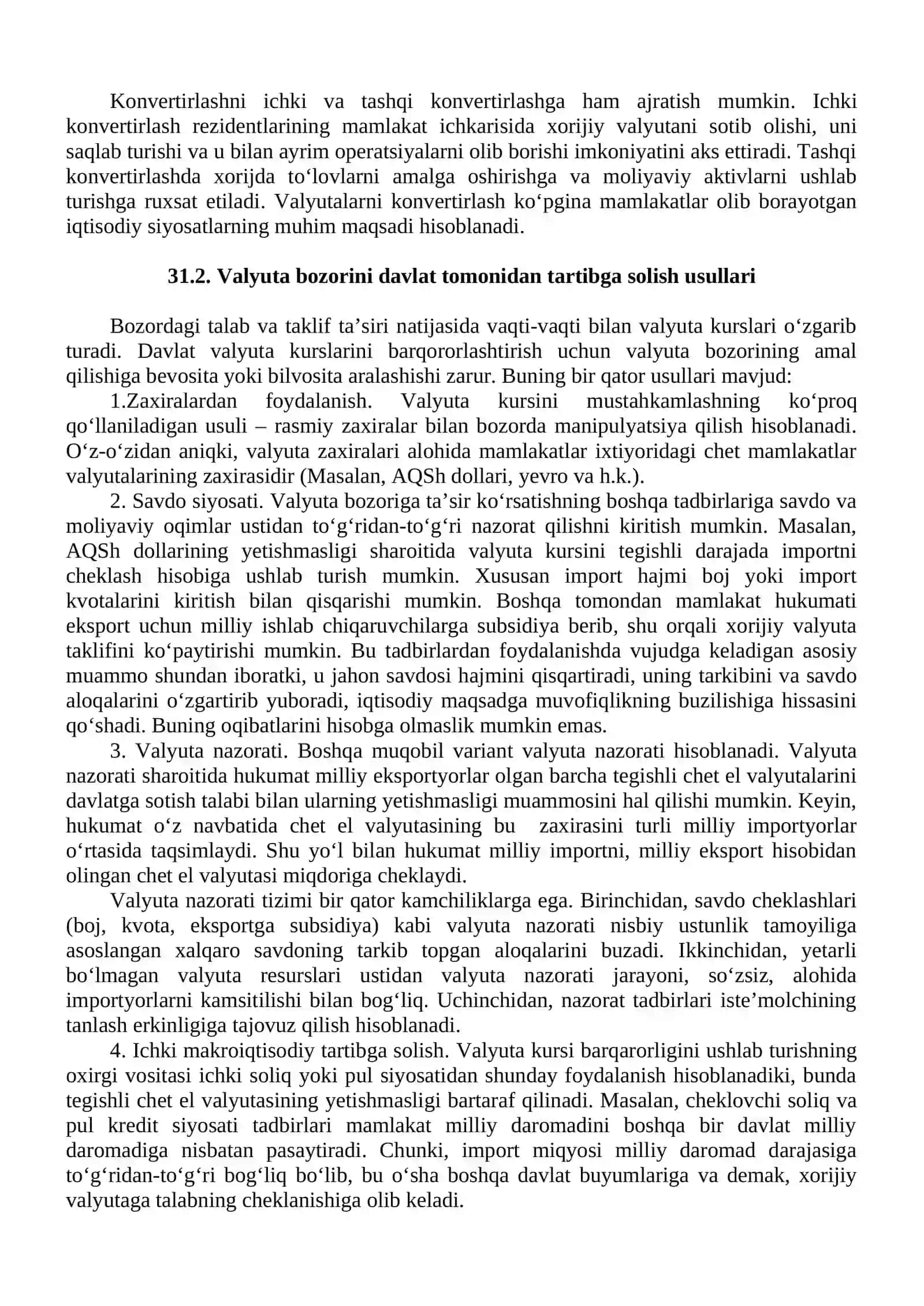 Valyuta kursining makroiqtisodiy siyosatga taʼsiri 2