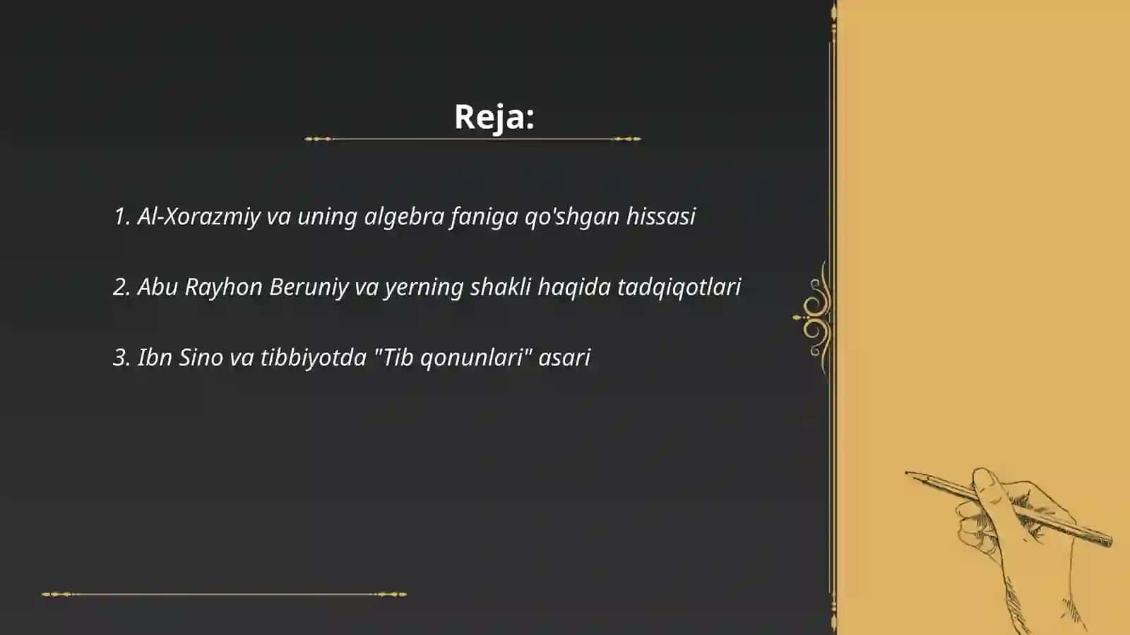 Al-Xorazmiy va uning algebra faniga qo'shgan hissasi 2