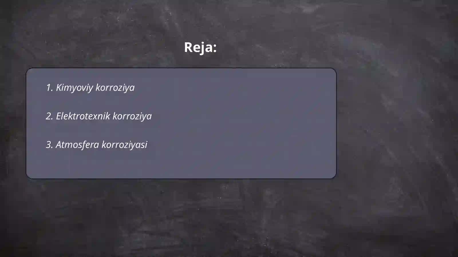 Kimyoviy korroziya 2