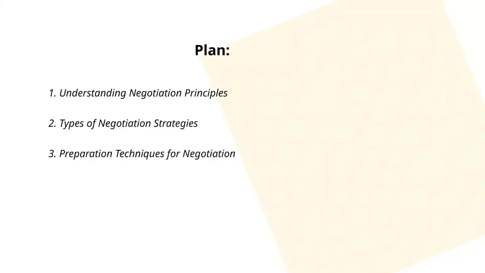 The art of negotiation 2