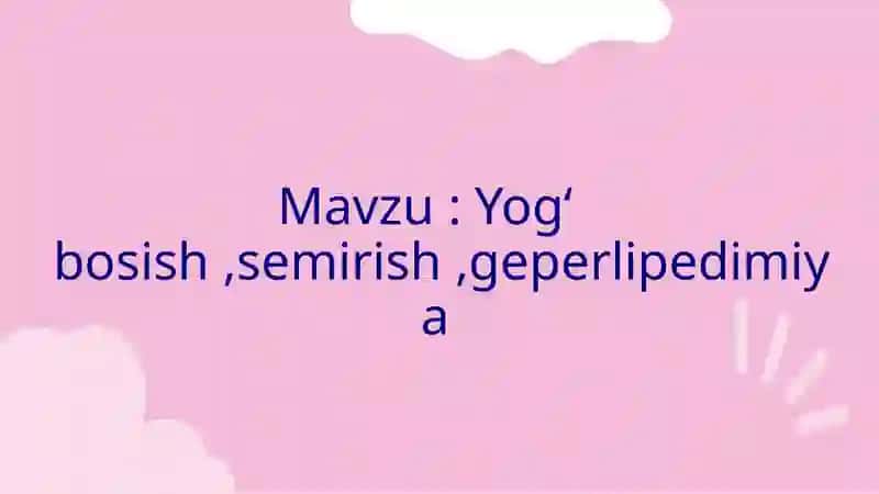 Semizlik va Biokimyoviy Jarayonlar 2