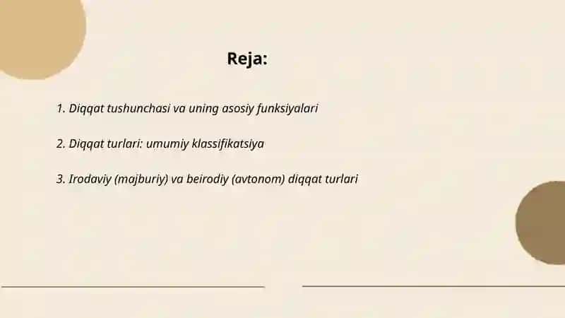 Diqqat turlari va uning xususiyatlari 2