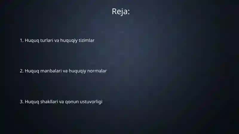 Huquqning shakillari 2