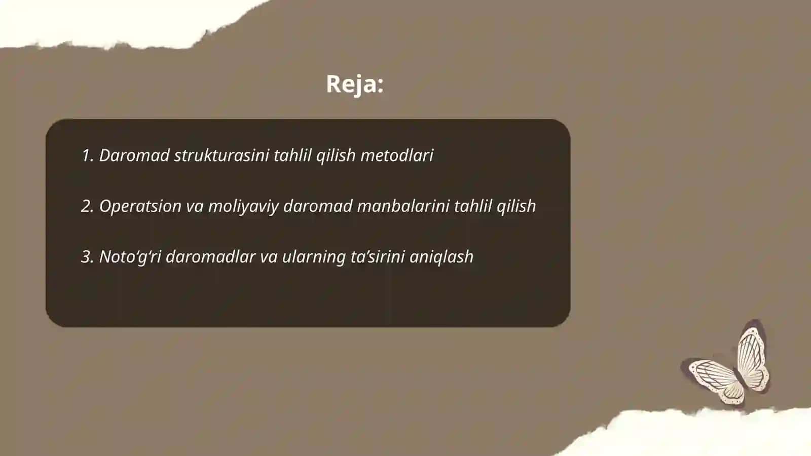 Daromad tahlili 2
