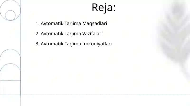 Avtomatik Tarjimaning maqsad va vazifalari 2