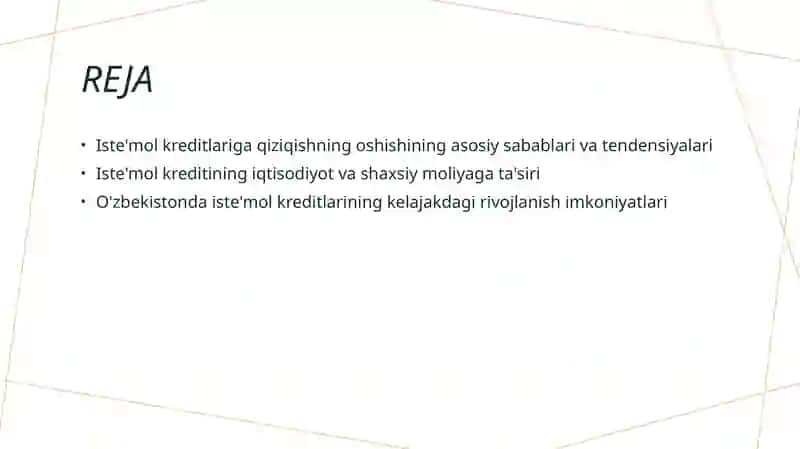 Iste'mol kreditiga qiziqishning ortishi 2