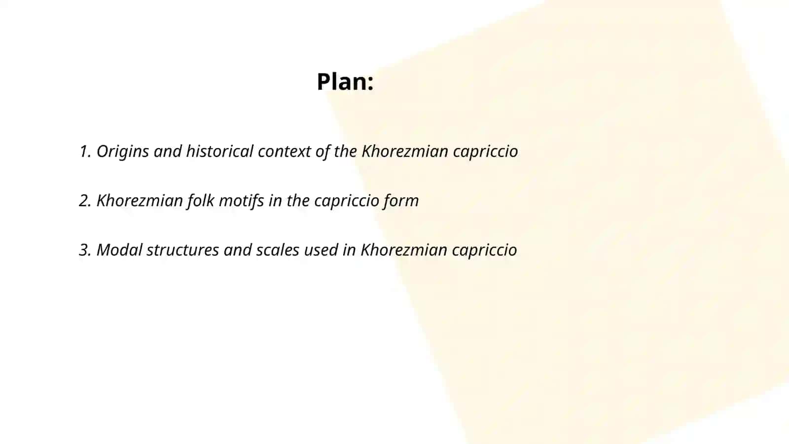 Khorezmian capriccio 2