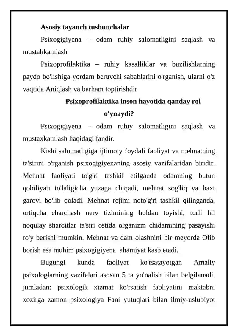 Psixogigiyena va psixoprofilaktika 2