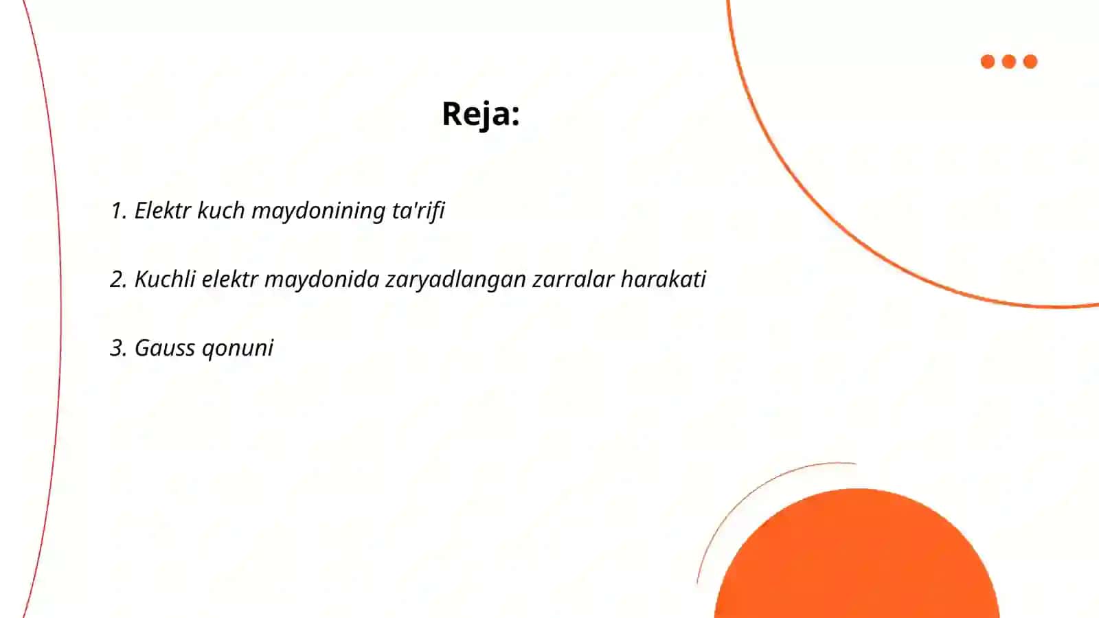 Elektr kuch maydonining ta'rifi 2