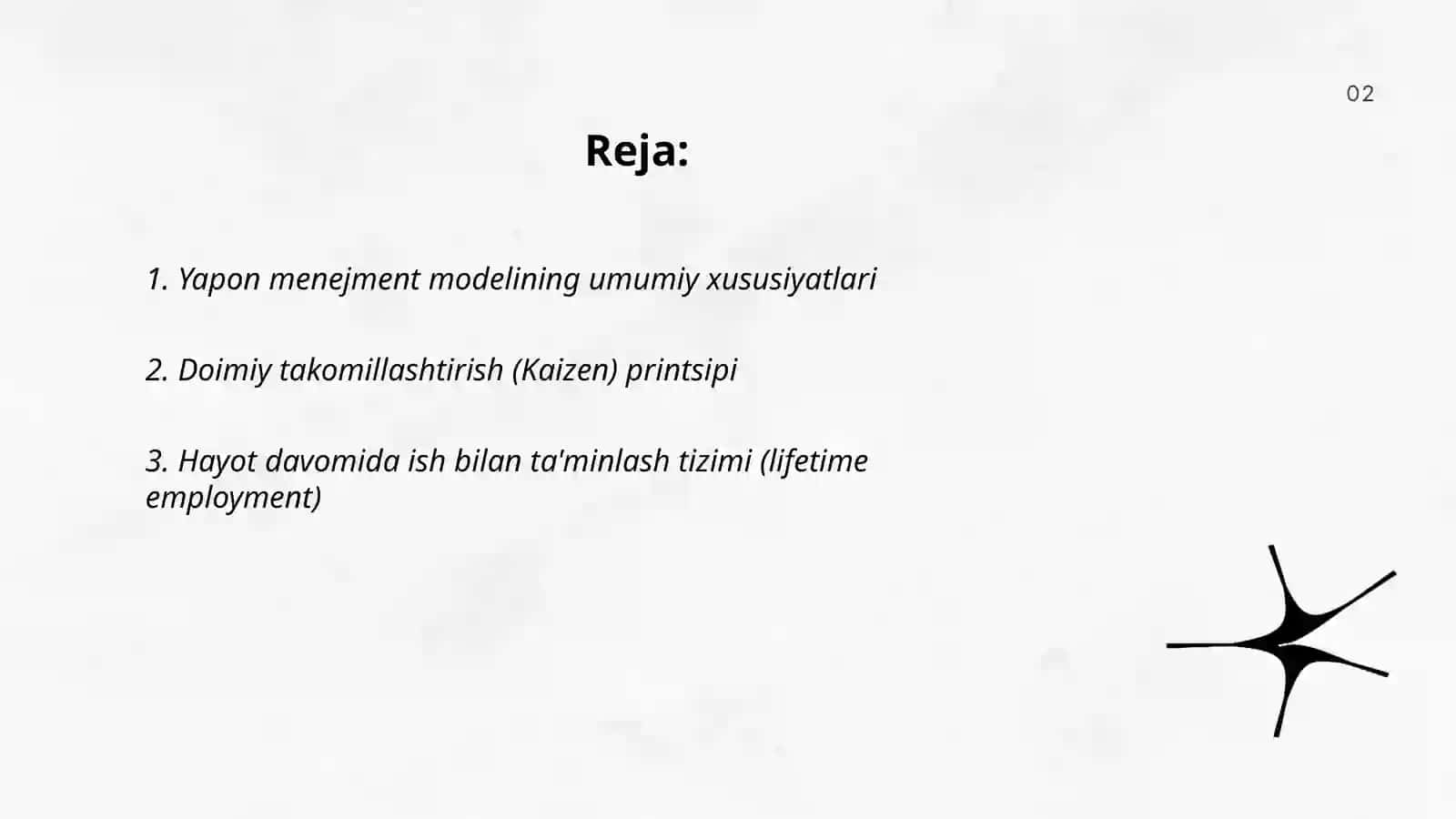 Yapon menejmenti modelining o'ziga xosligi 2