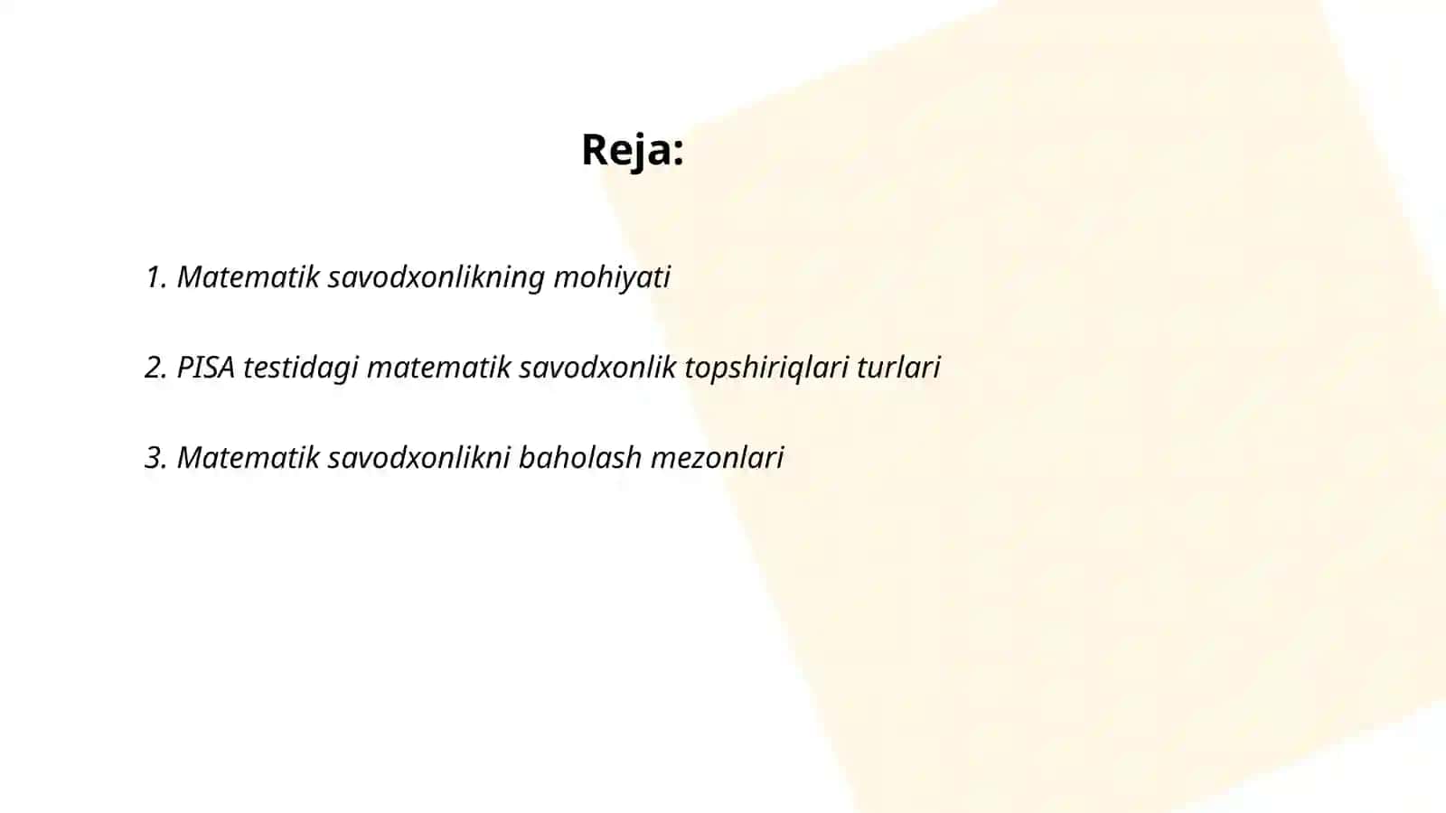 PISA xalqaro baholash dasturi 2
