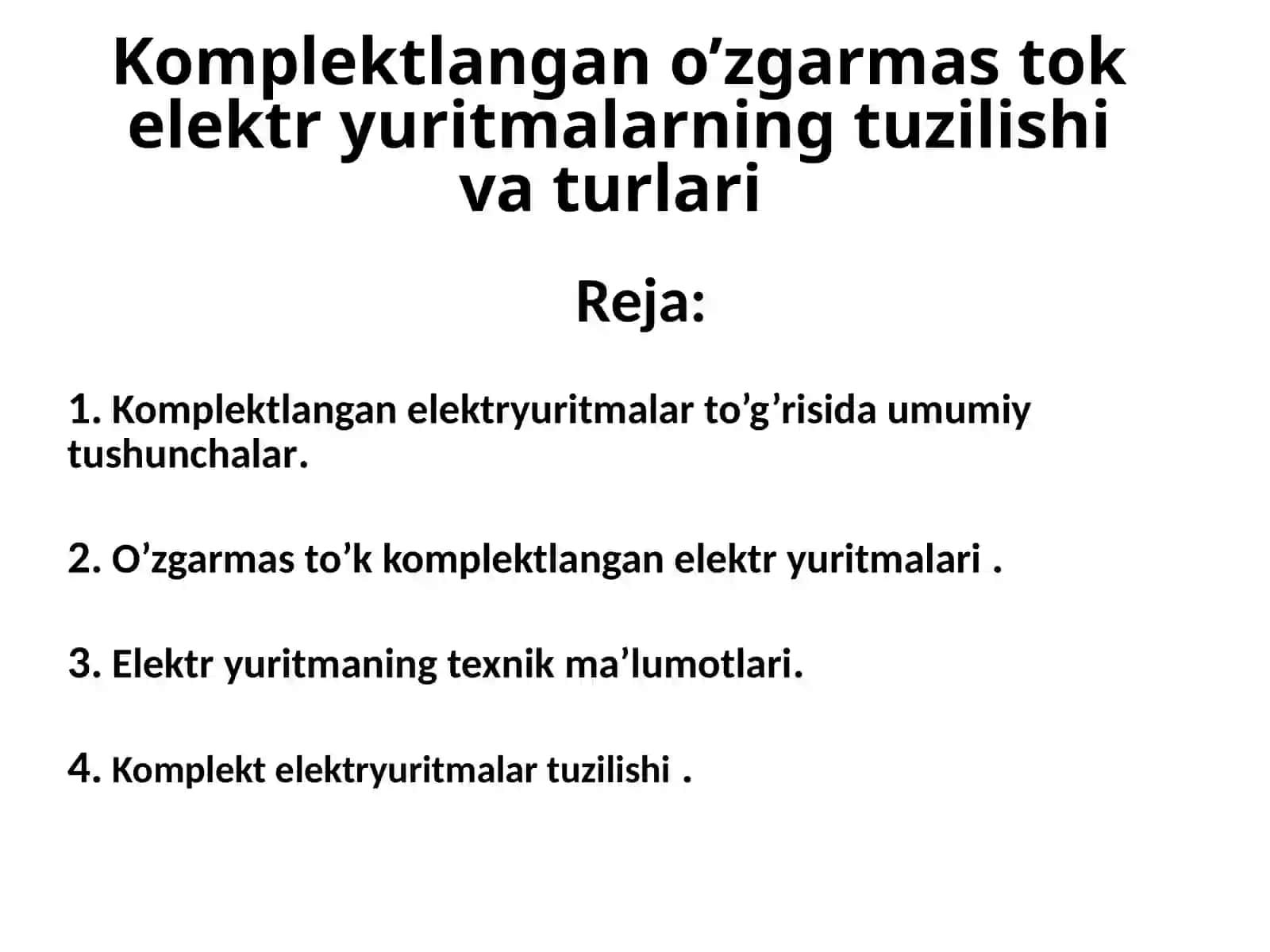 Elektryuritmalarni muxim turi 2