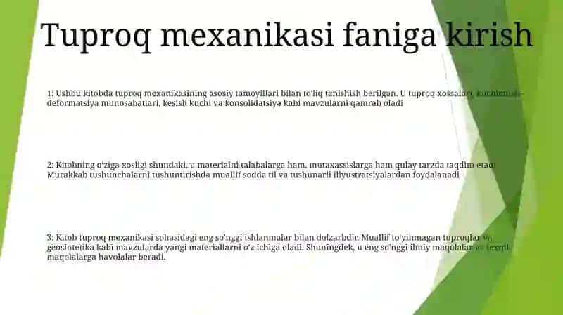Zamin Guruntlarining Muvozanat Xolati Tenglamalari 2
