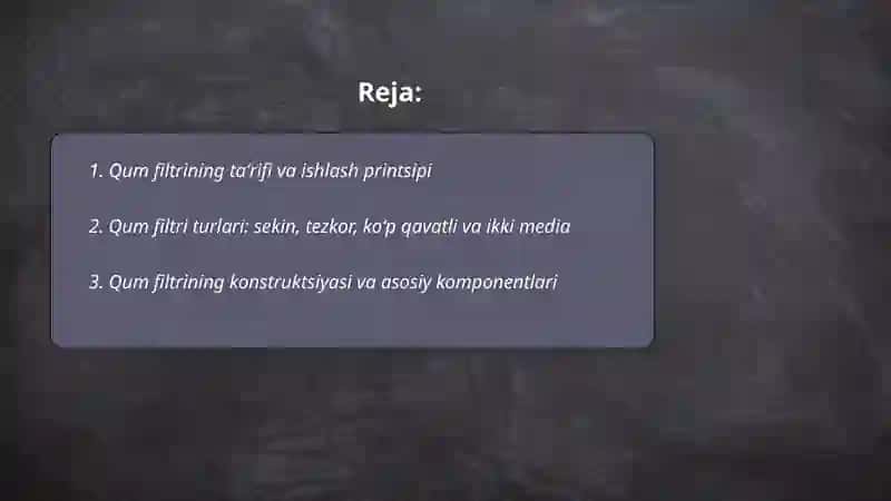 Qum filtri 2