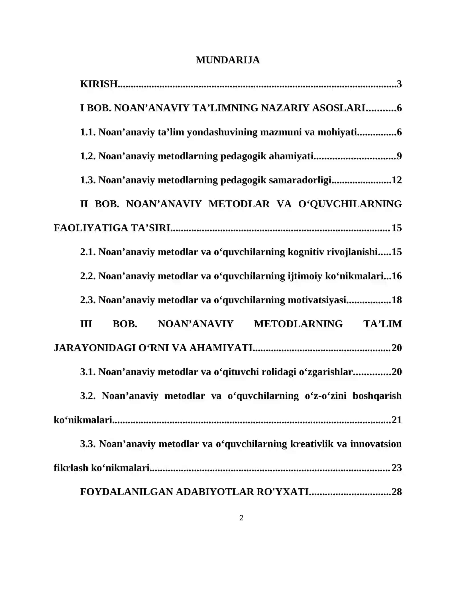 NOAN’ANAVIY TA’LIMNING NAZARIY ASOSLARI 2