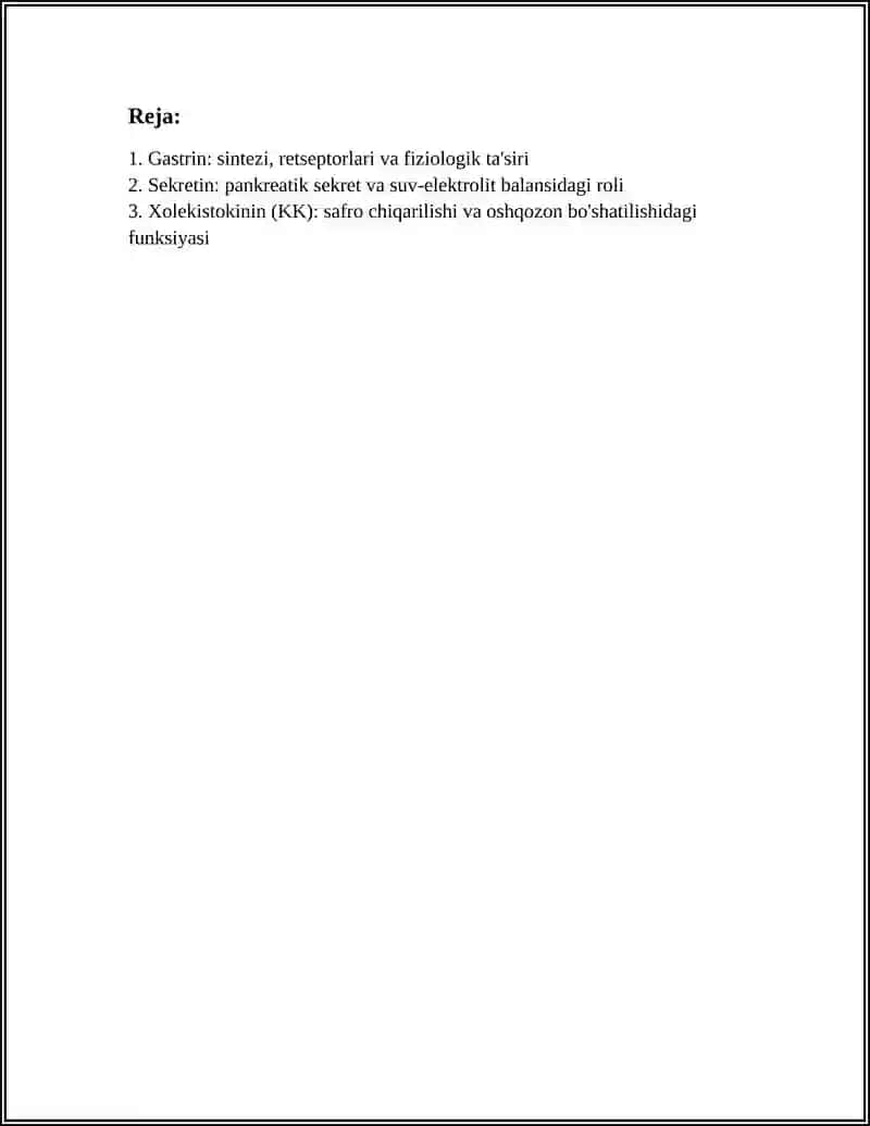 GASTROINTESTINAL GORMONLAR 2