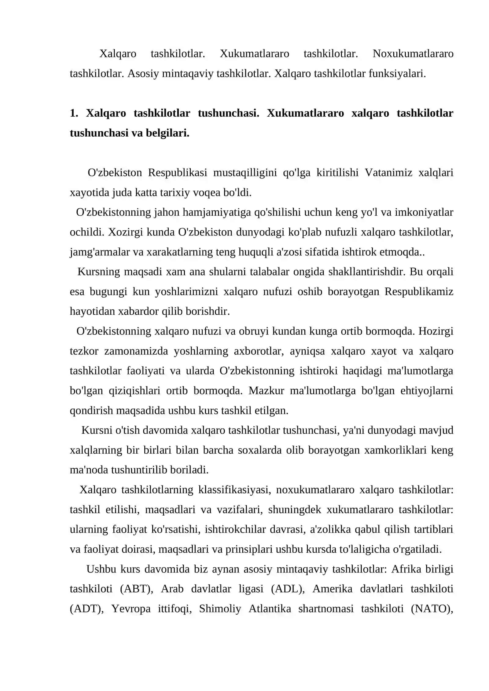 Xalqaro iqtisodiy tashkilotlar 2