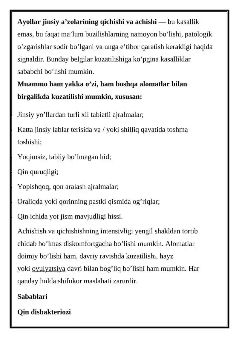 AYYOLAR JINSIY TIZIM A’ZOLARI KLINIK ANATOMIYASI 2