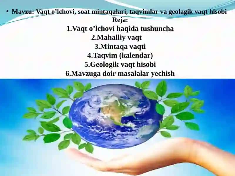 Geografiya fanining Mavzusi 2