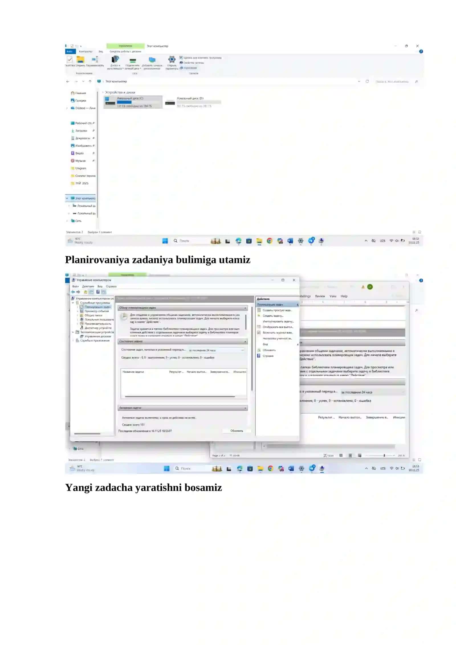 Windows da topshiriqlarni rejalashtirish (Task scheduler) 2
