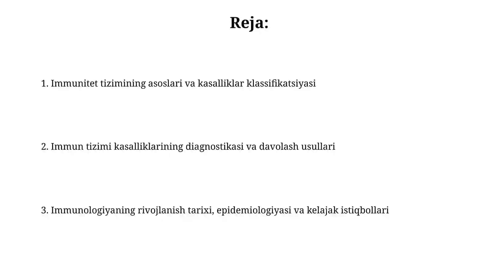 Immun tizim kasalliklari 2