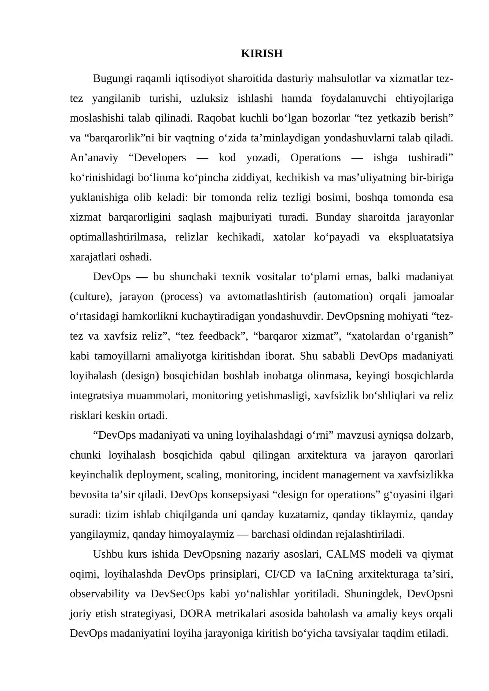 DevOps madaniyati va uning loyihalashdagi orni 2