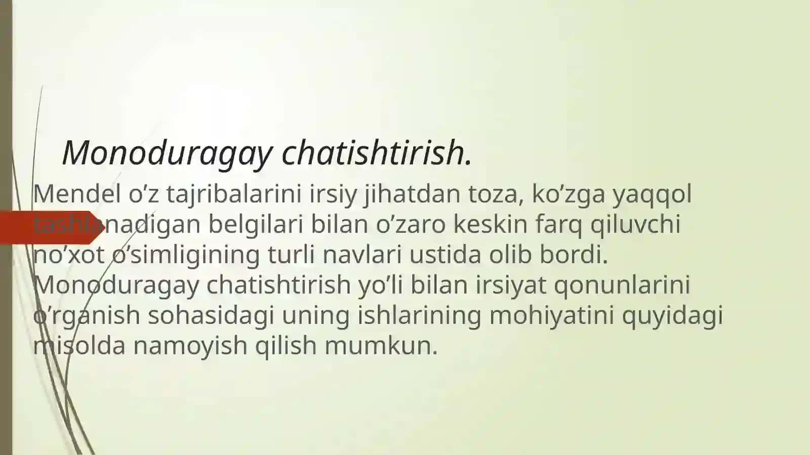 Monoduragaychatishtirish.Allelbo`lgangenlarningo`zarota`siri 2