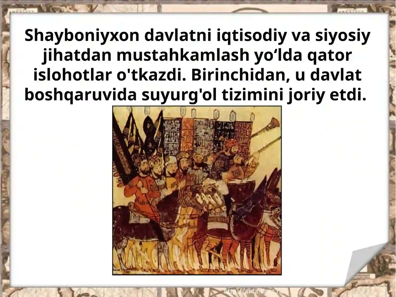 Iqtisodiy hayot Shayboniyxon davrida 2