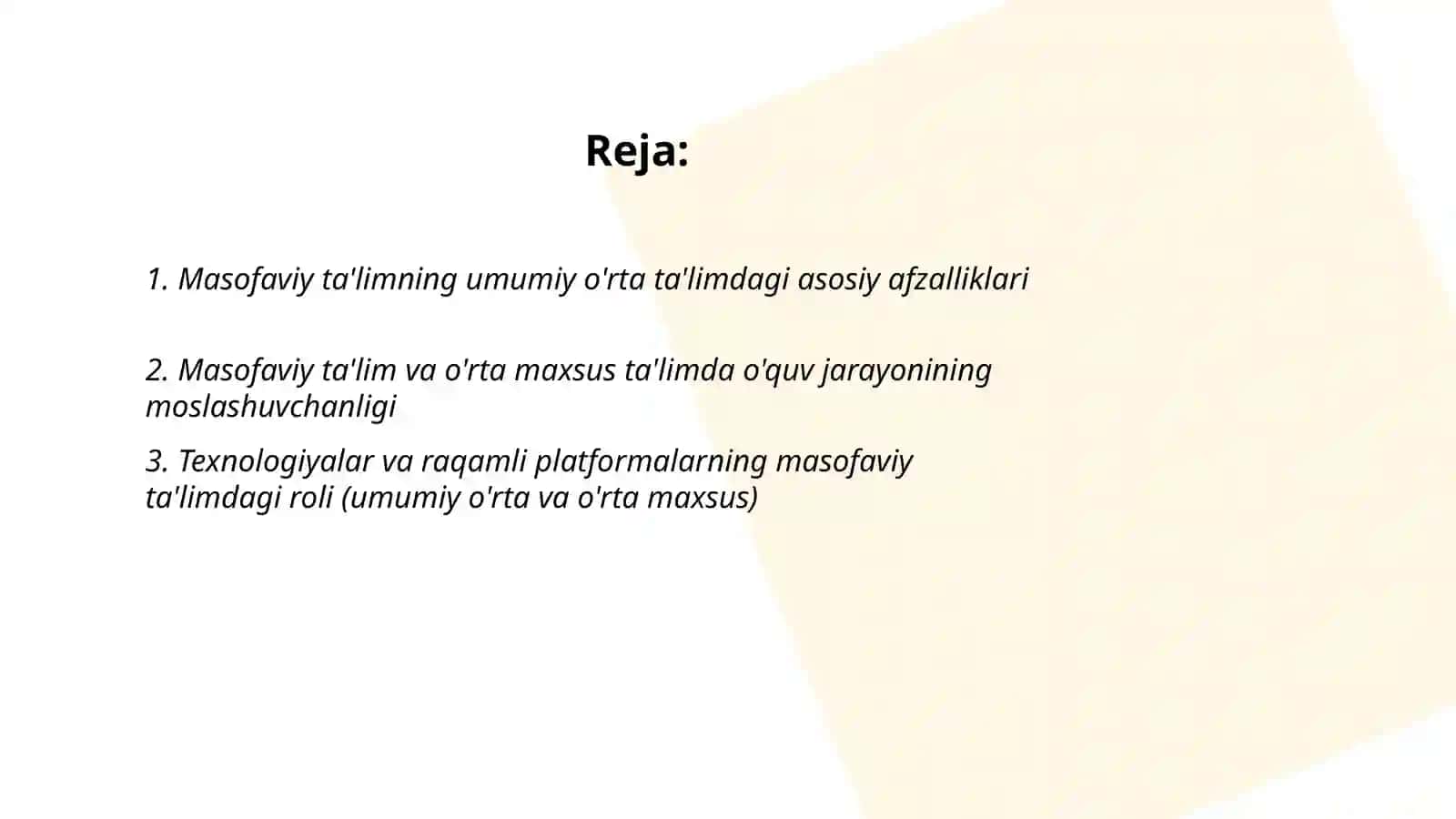 Masofaviy Ta'lim Afzalliklari 2