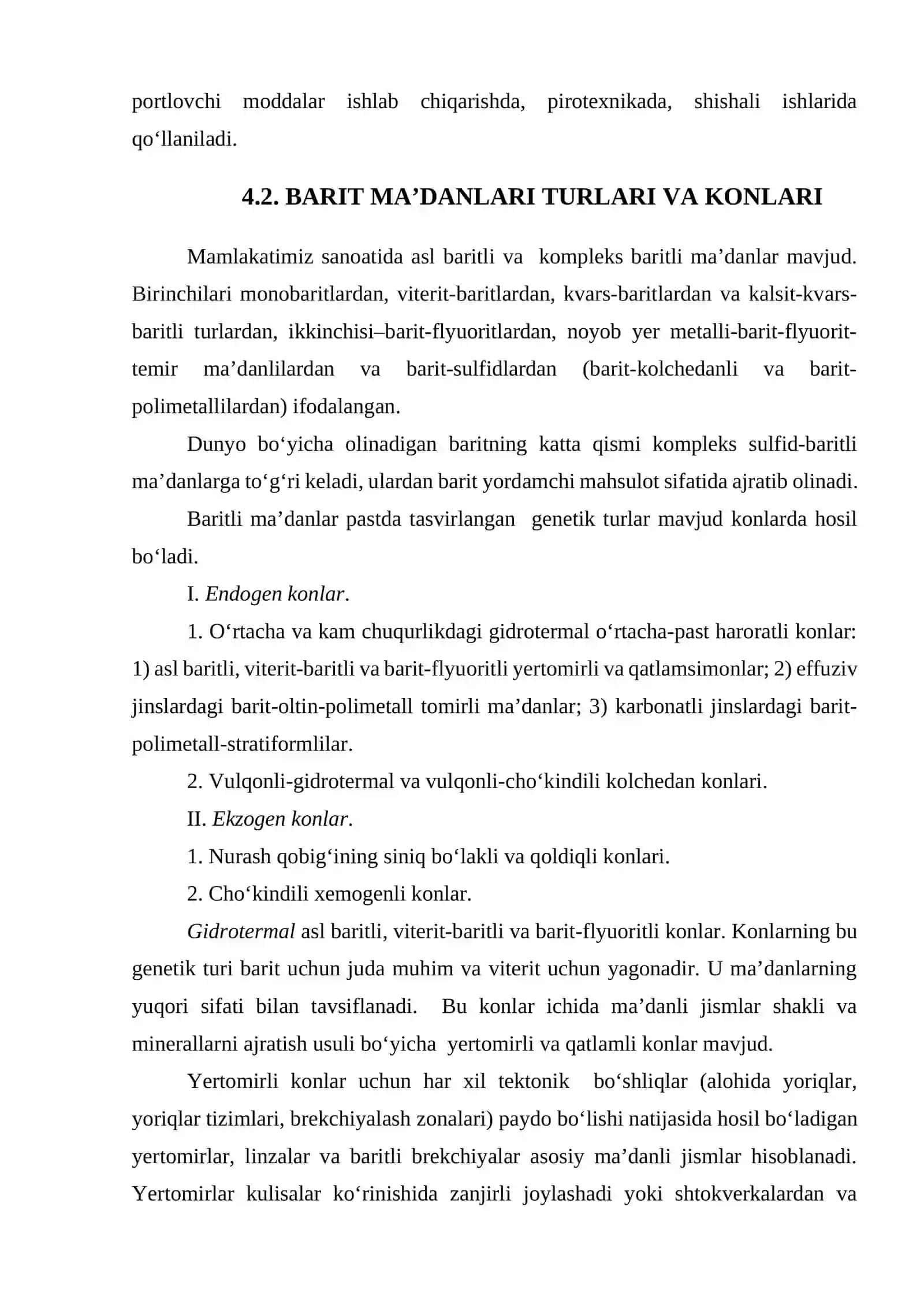 Baritning xususiyatlari va qo‘llanilishi 2
