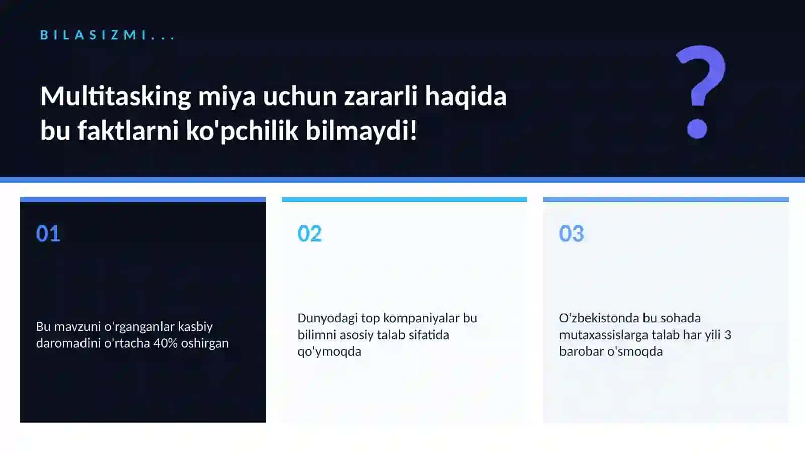 Multitasking miya uchun zararli 2