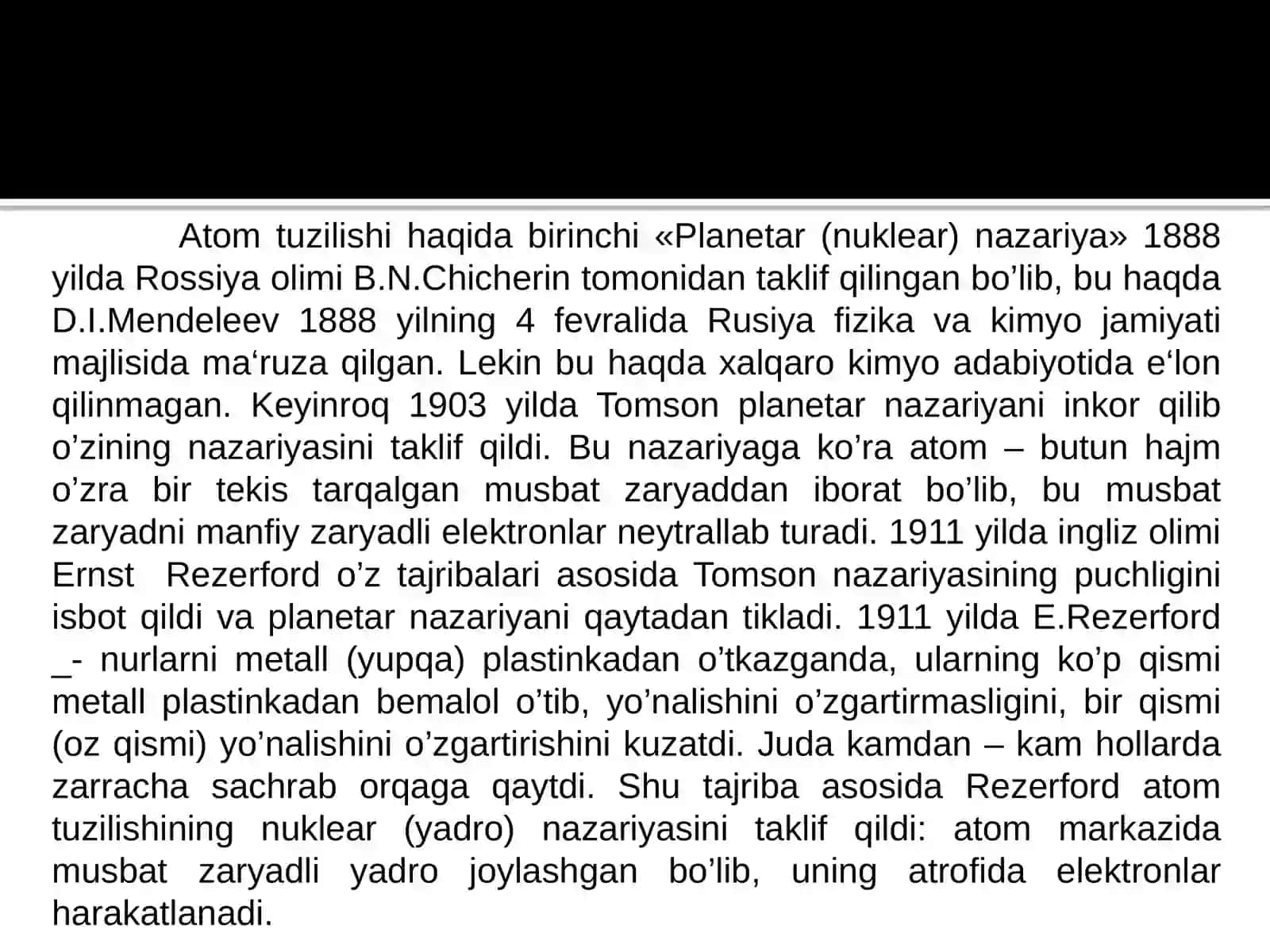 Atomning modellari: Rezerford tajribasi 2