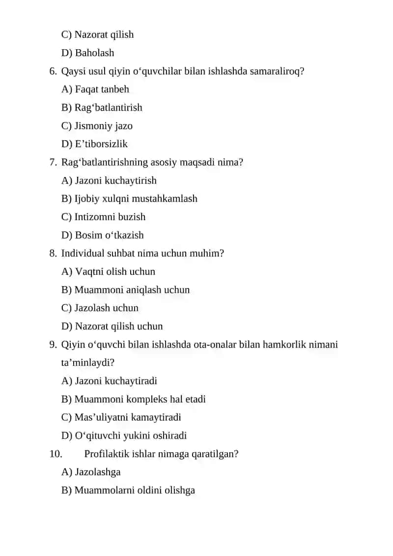Tarbiyasi “Qiyin” o‘quvchilar bilan ishlash usullari 2