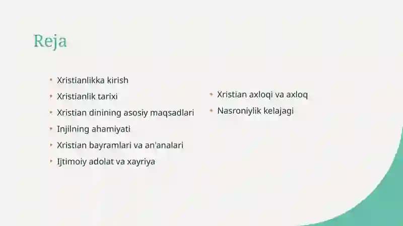 Xristianlik tarixi va asosiy maqsadlari 2