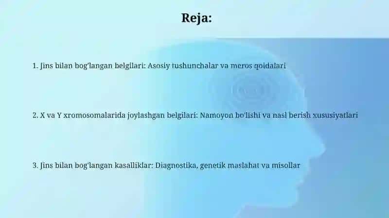 Jinsga bogʻliq belgilarning irsiylanishi 2