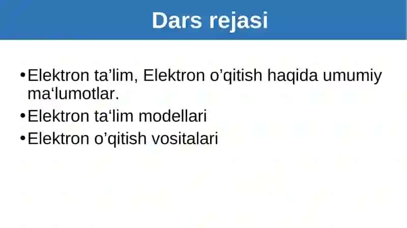 Elektron ta’lim platformalarini rivojlantirish 2
