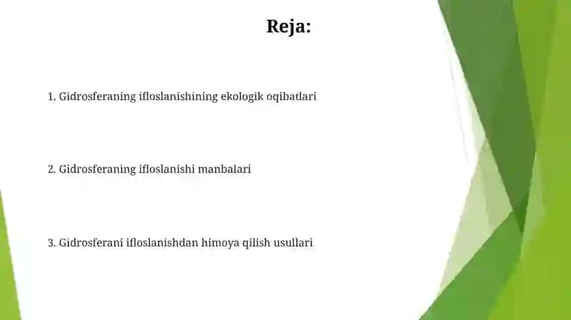 Gidrosferaning ifloslanishi 2