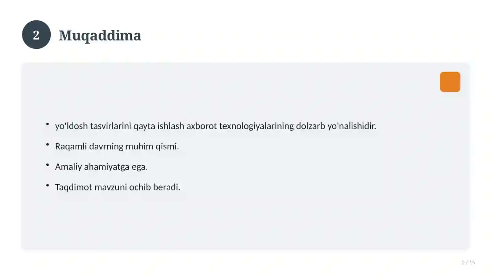 Sun'iy yo'ldosh tasvirlarini vektorizatsiyalash va xarita maketini yaratish 2