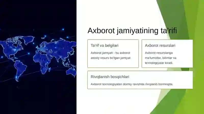 Axborotlashgan jamiyat va uning istiqbollari 2