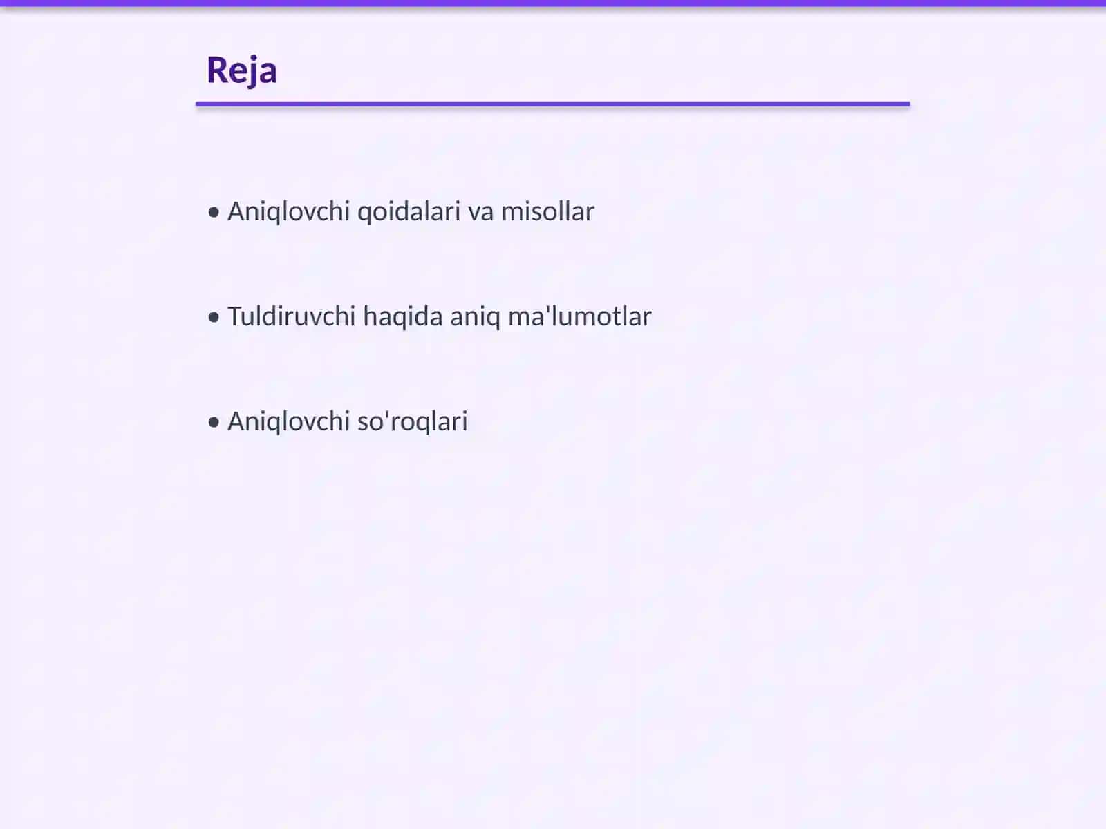 Aniqlovchi va tuldiruvchining ifodalanishi 2