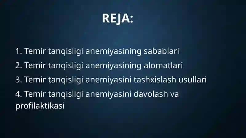 TEMIR TANQISLIGI ANEMIYASI (TTA) 2