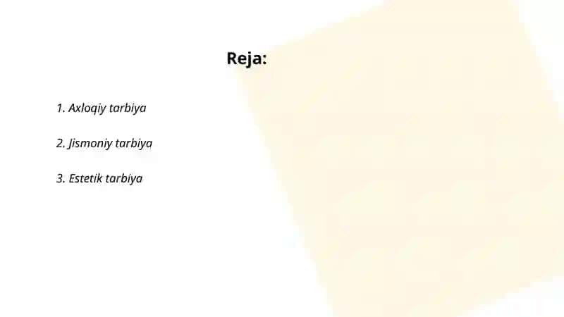 Pedagogik faoliyatda tarbiya turlari 2