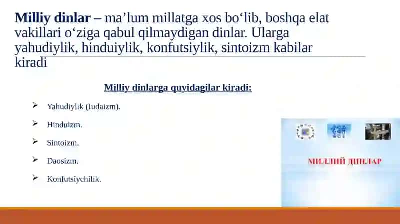 Milliy dinlar 2