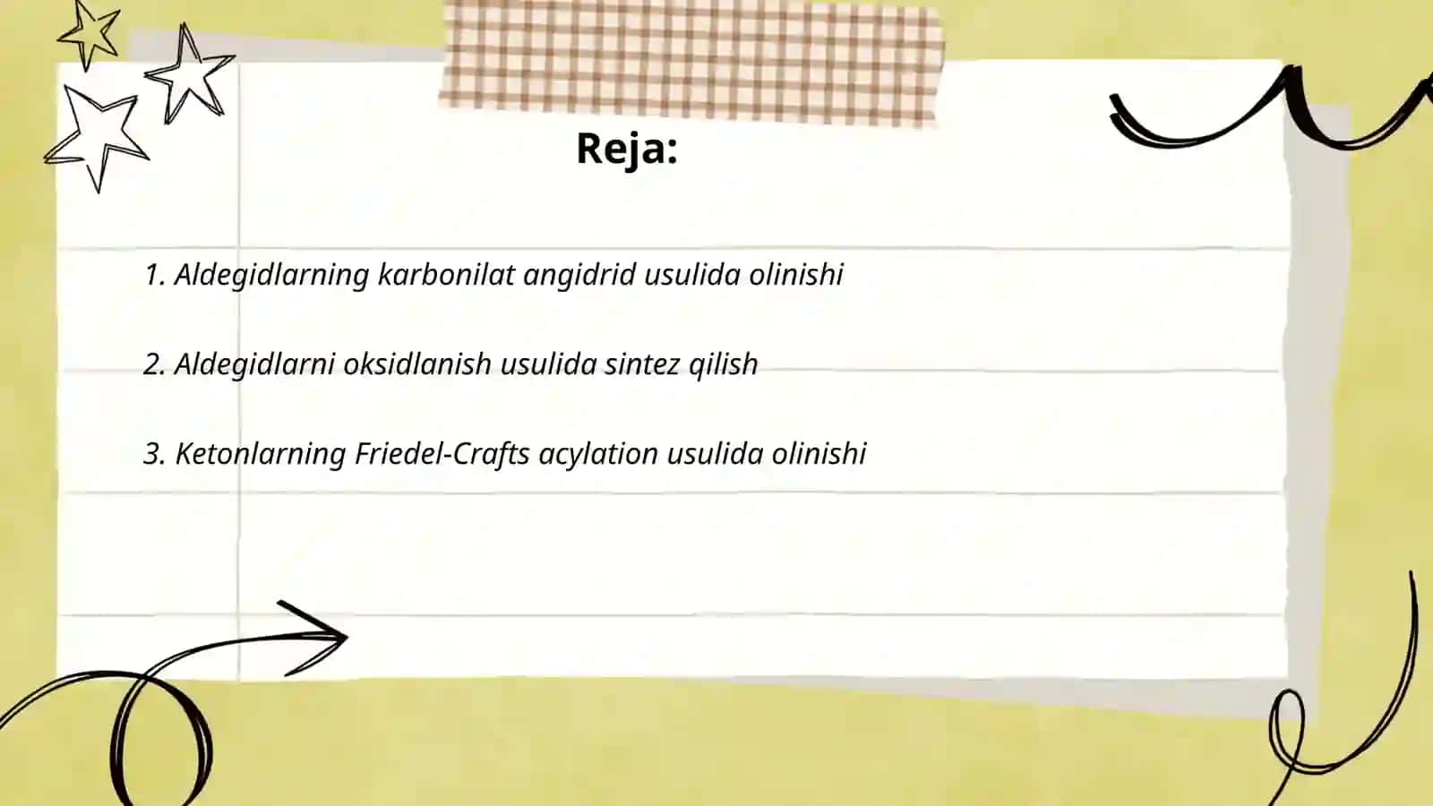 Aldegid va ketonlarning olinish usullari 2