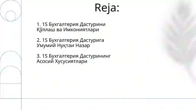 1S Бухгалтерия Дастури 2