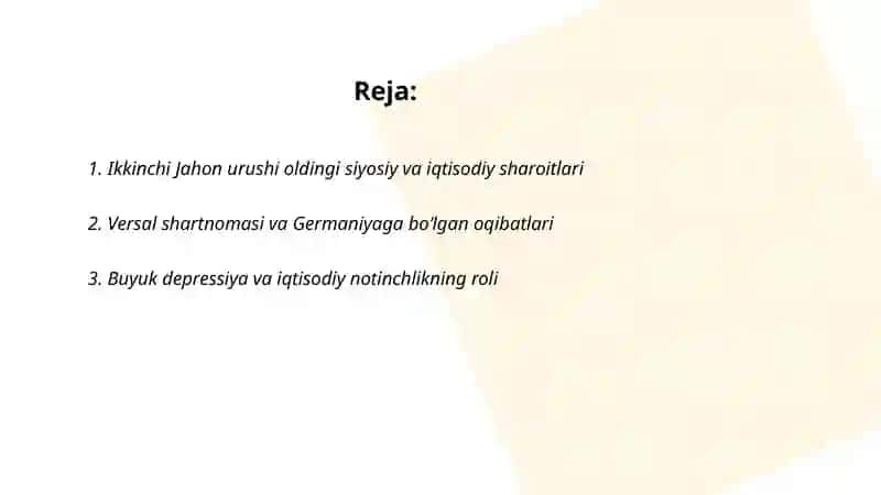 Ikkinchi Jahon urushi davri va sabablari 2