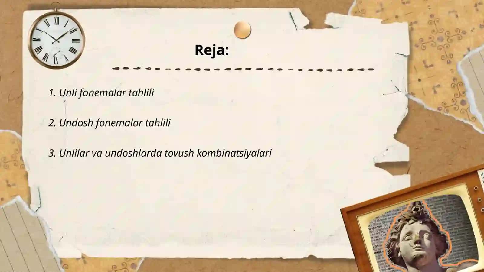 Unli va undosh fonemalar tasnifi 2