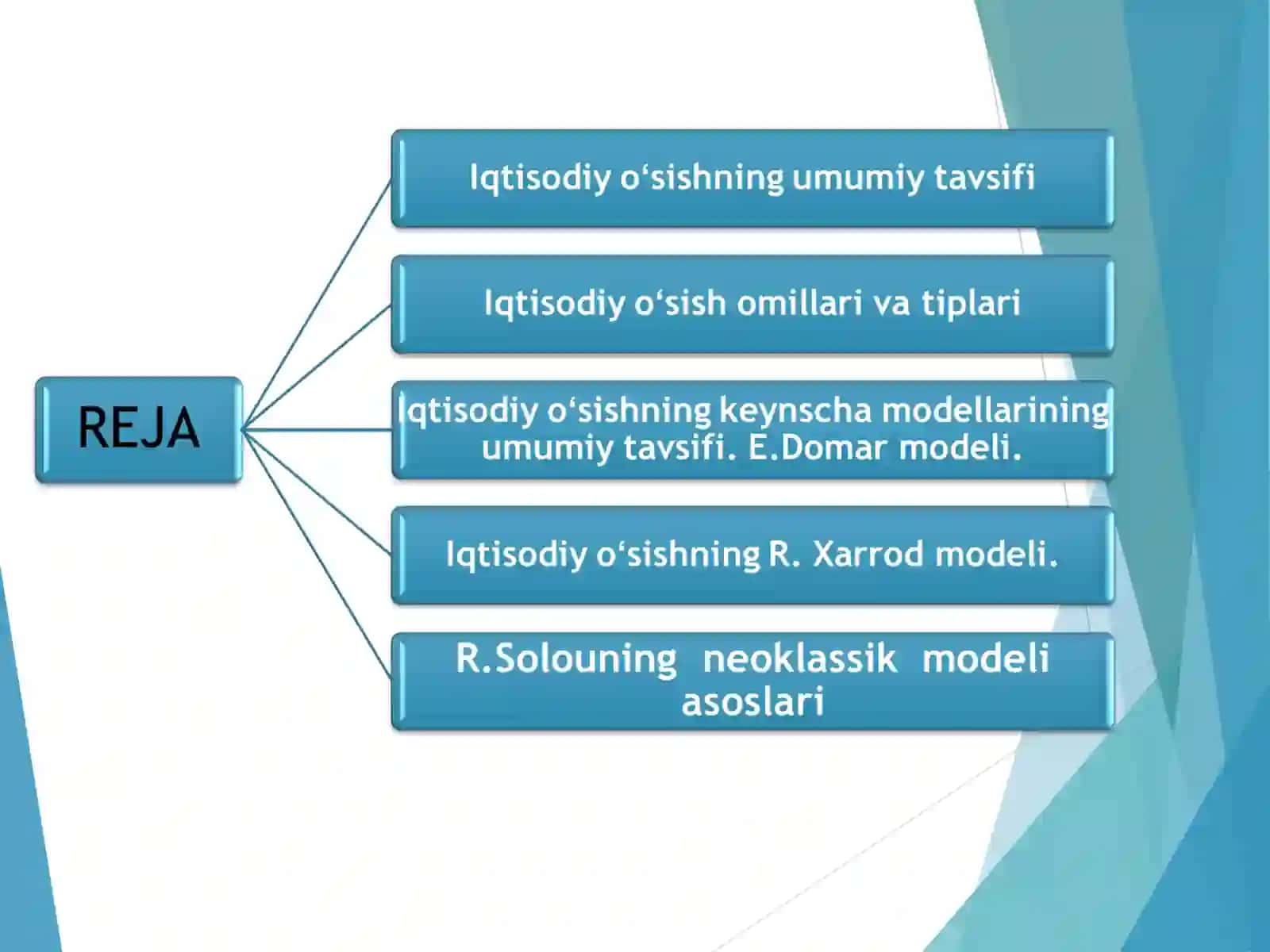 Iqtisodiy o`sish va uning modellari 2