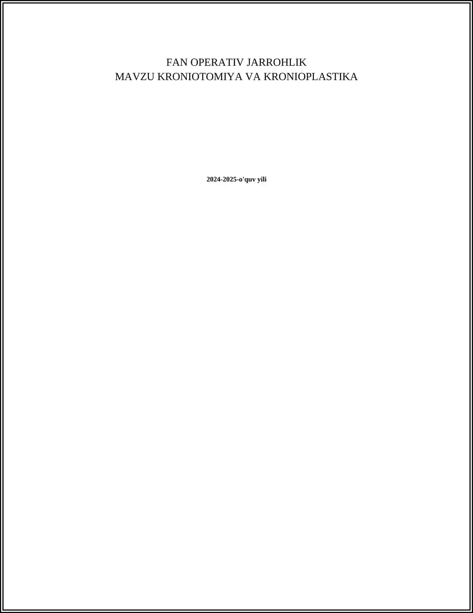 KRONIOTOMIYA VA KRONIOPLASTIKA 2