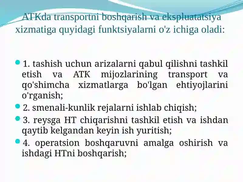 Transportni boshqarish tizimi 2